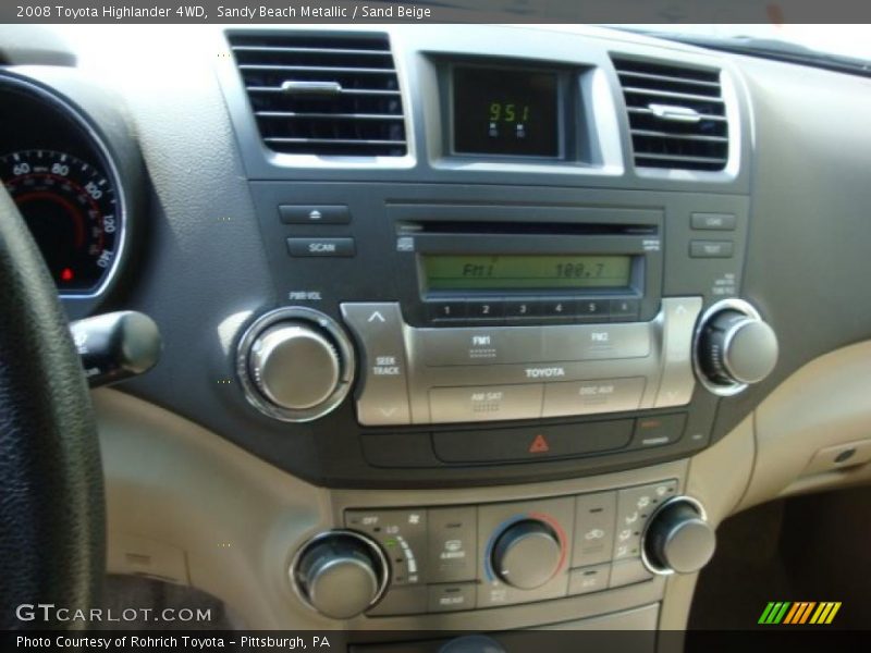 Sandy Beach Metallic / Sand Beige 2008 Toyota Highlander 4WD