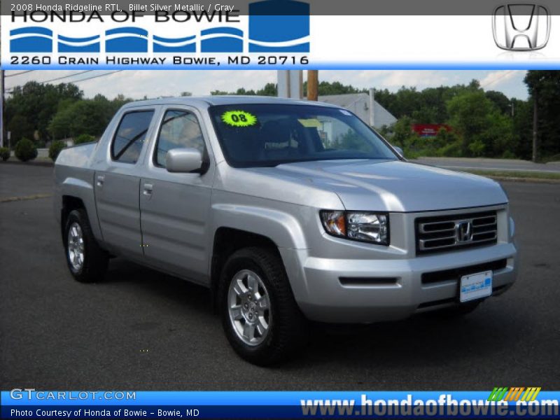 Billet Silver Metallic / Gray 2008 Honda Ridgeline RTL