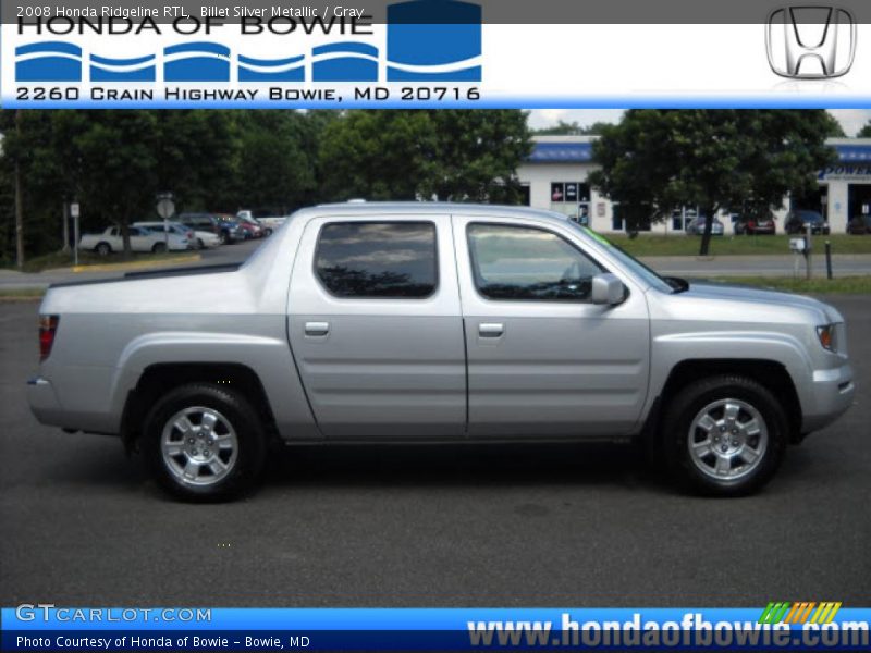Billet Silver Metallic / Gray 2008 Honda Ridgeline RTL
