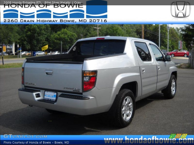 Billet Silver Metallic / Gray 2008 Honda Ridgeline RTL