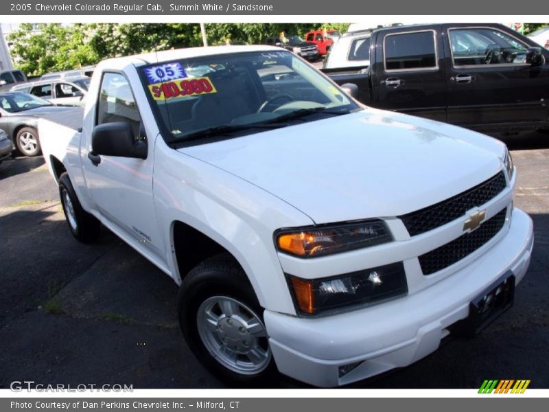 Summit White / Sandstone 2005 Chevrolet Colorado Regular Cab