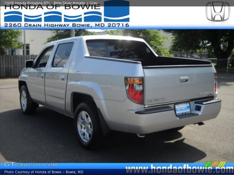 Billet Silver Metallic / Gray 2008 Honda Ridgeline RTL