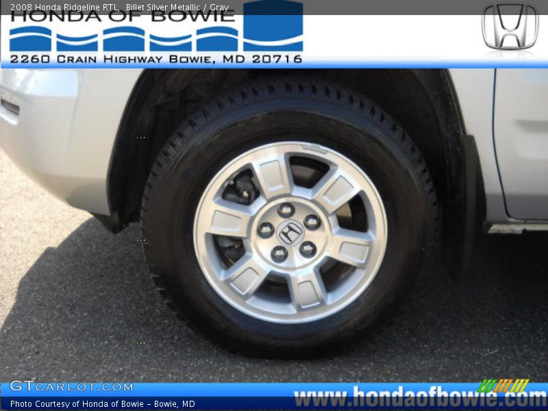 Billet Silver Metallic / Gray 2008 Honda Ridgeline RTL