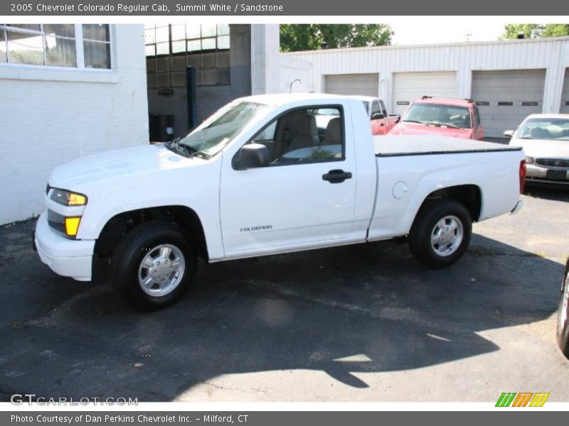 Summit White / Sandstone 2005 Chevrolet Colorado Regular Cab