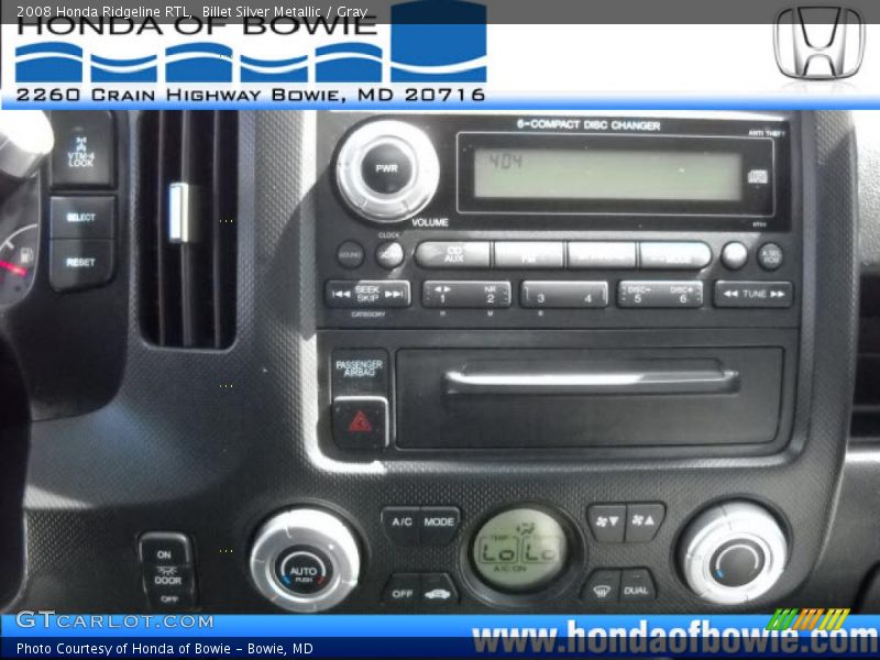 Billet Silver Metallic / Gray 2008 Honda Ridgeline RTL