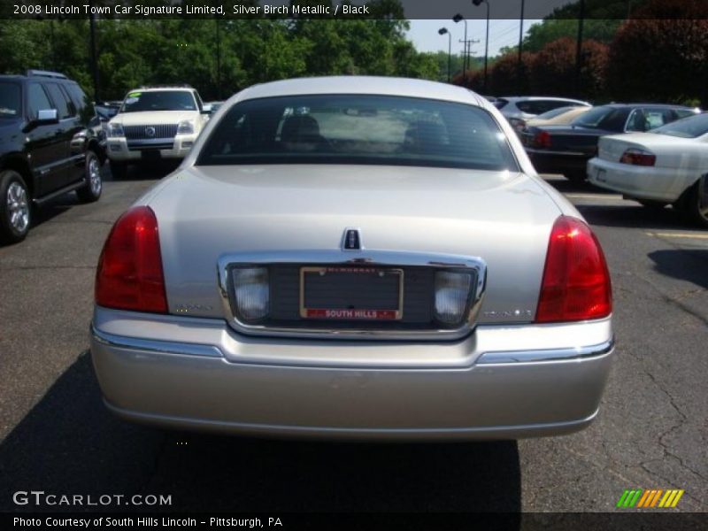 Silver Birch Metallic / Black 2008 Lincoln Town Car Signature Limited