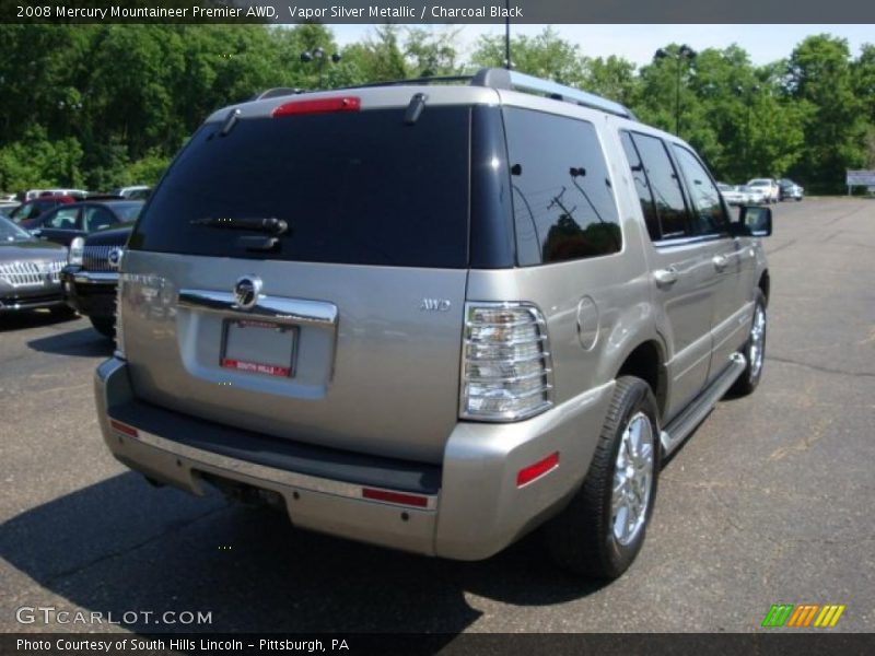 Vapor Silver Metallic / Charcoal Black 2008 Mercury Mountaineer Premier AWD