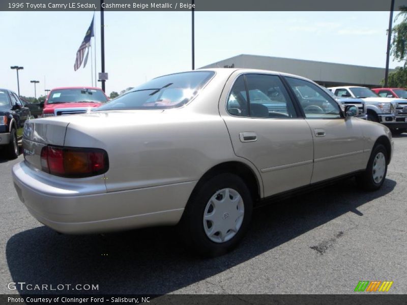 Cashmere Beige Metallic / Beige 1996 Toyota Camry LE Sedan