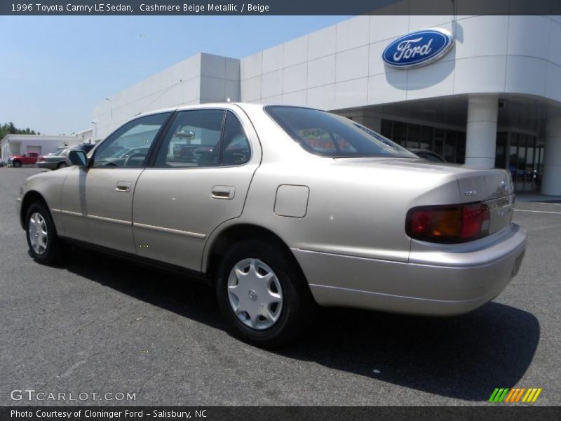 Cashmere Beige Metallic / Beige 1996 Toyota Camry LE Sedan
