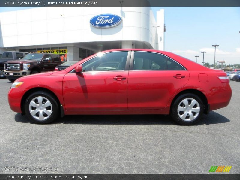 Barcelona Red Metallic / Ash 2009 Toyota Camry LE