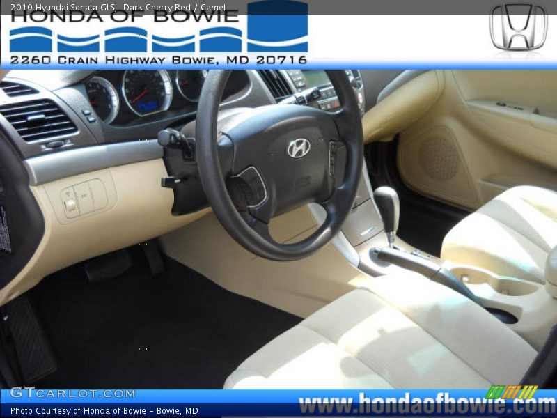 Dark Cherry Red / Camel 2010 Hyundai Sonata GLS