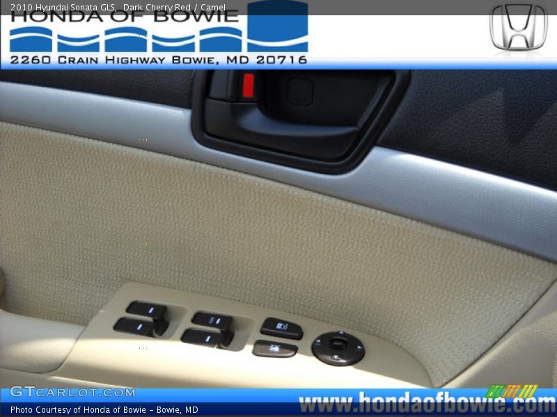 Dark Cherry Red / Camel 2010 Hyundai Sonata GLS