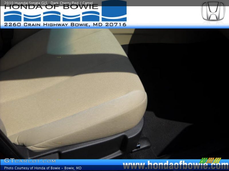 Dark Cherry Red / Camel 2010 Hyundai Sonata GLS