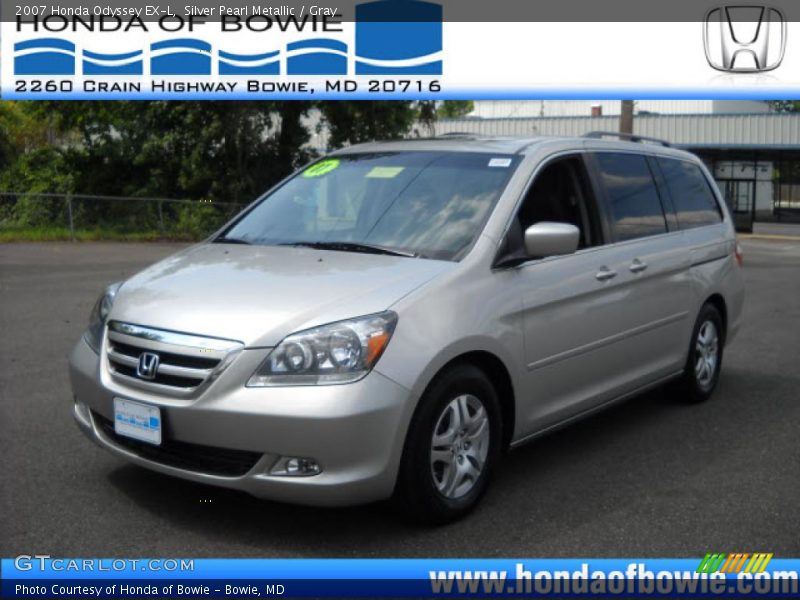 Silver Pearl Metallic / Gray 2007 Honda Odyssey EX-L