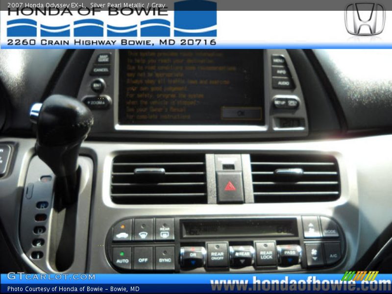 Silver Pearl Metallic / Gray 2007 Honda Odyssey EX-L