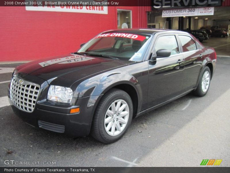 Brilliant Black Crystal Pearl / Dark Slate Gray 2008 Chrysler 300 LX