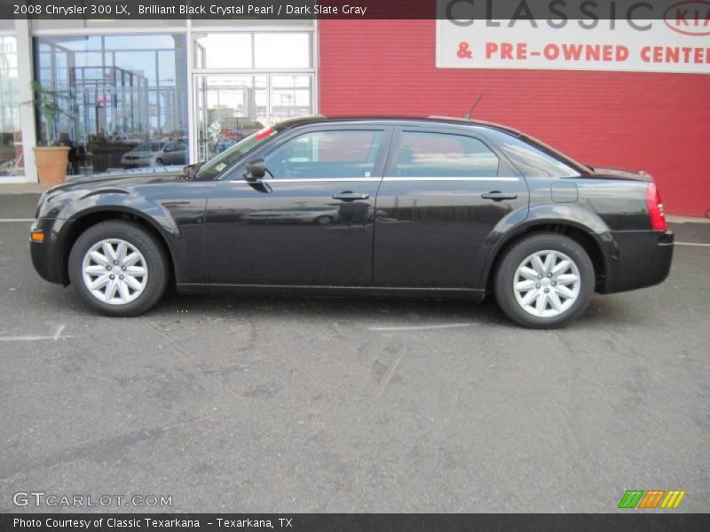 Brilliant Black Crystal Pearl / Dark Slate Gray 2008 Chrysler 300 LX
