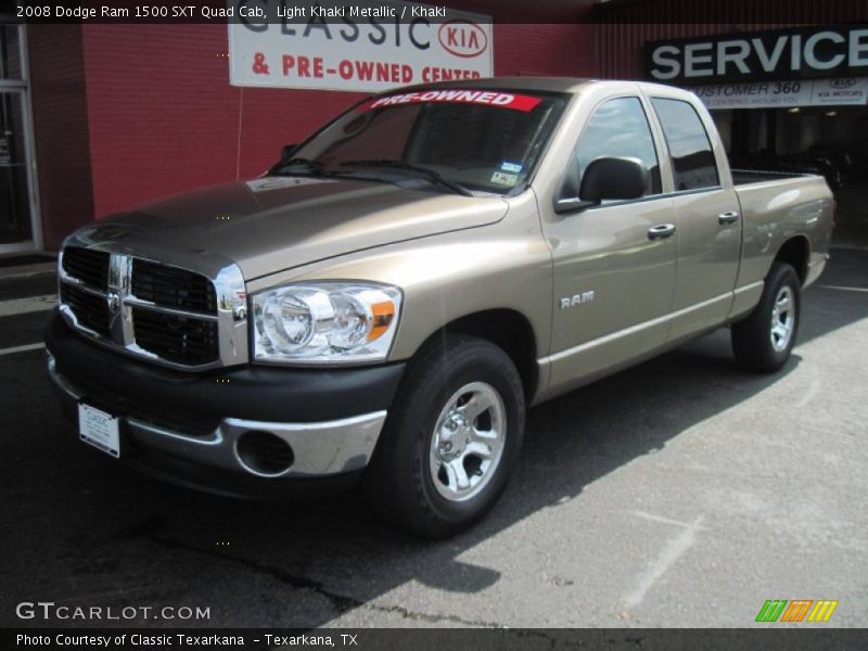 Light Khaki Metallic / Khaki 2008 Dodge Ram 1500 SXT Quad Cab