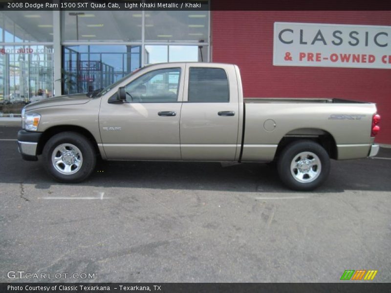 Light Khaki Metallic / Khaki 2008 Dodge Ram 1500 SXT Quad Cab