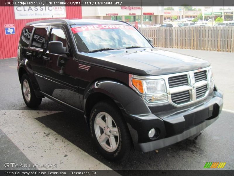 Brilliant Black Crystal Pearl / Dark Slate Gray 2008 Dodge Nitro SXT