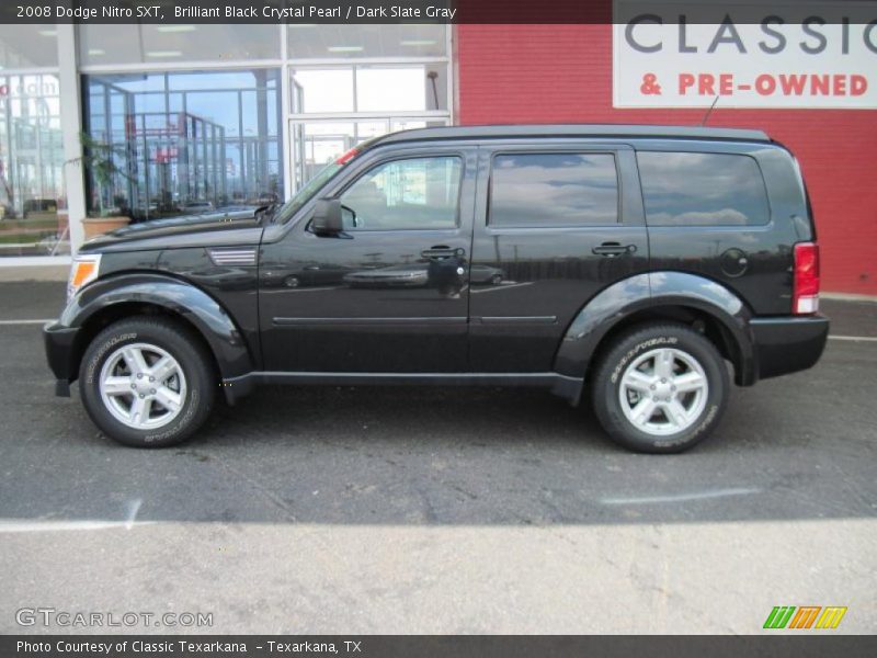 Brilliant Black Crystal Pearl / Dark Slate Gray 2008 Dodge Nitro SXT