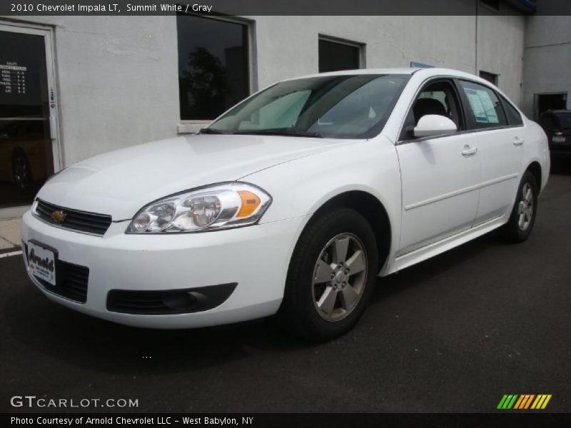 Summit White / Gray 2010 Chevrolet Impala LT