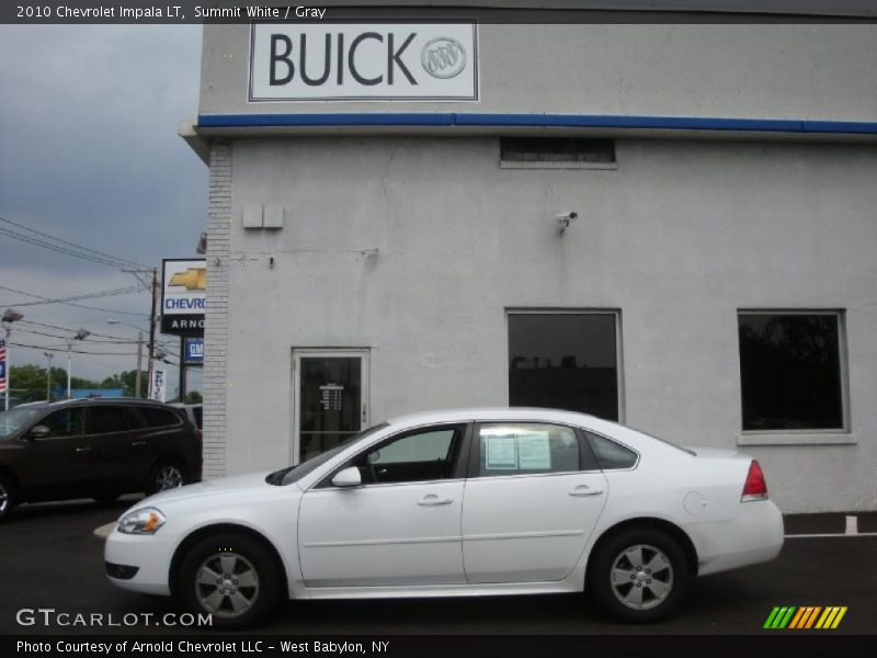 Summit White / Gray 2010 Chevrolet Impala LT
