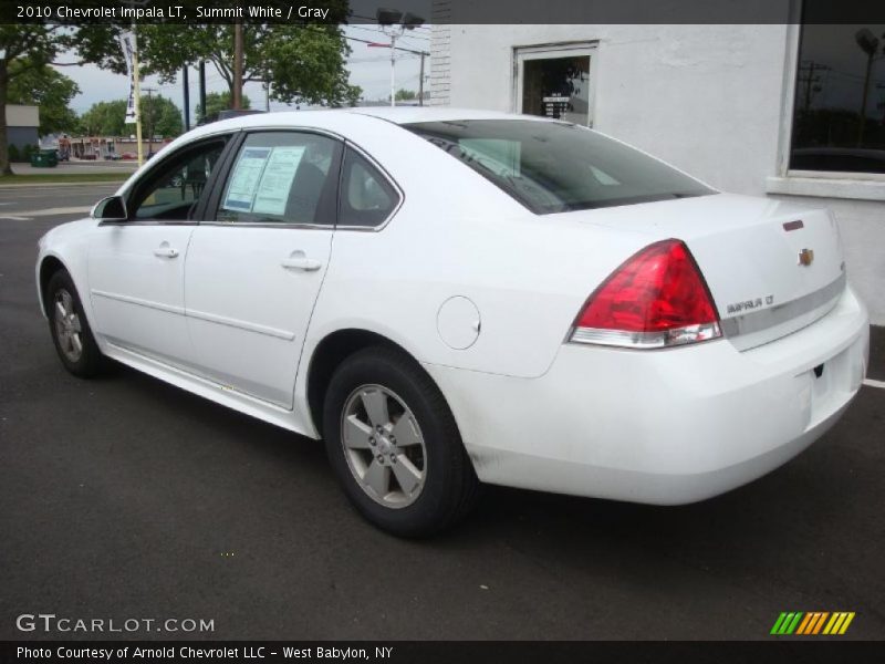 Summit White / Gray 2010 Chevrolet Impala LT