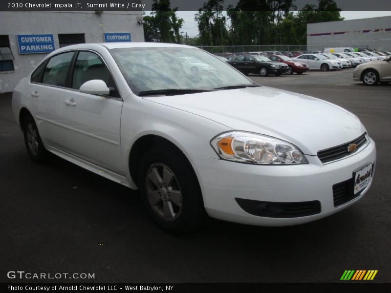 Summit White / Gray 2010 Chevrolet Impala LT