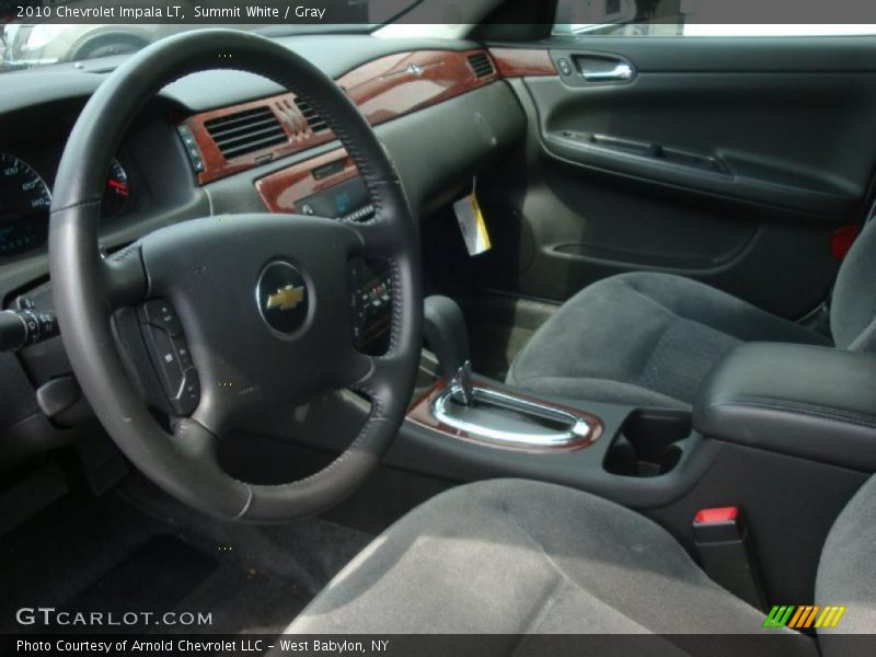 Summit White / Gray 2010 Chevrolet Impala LT