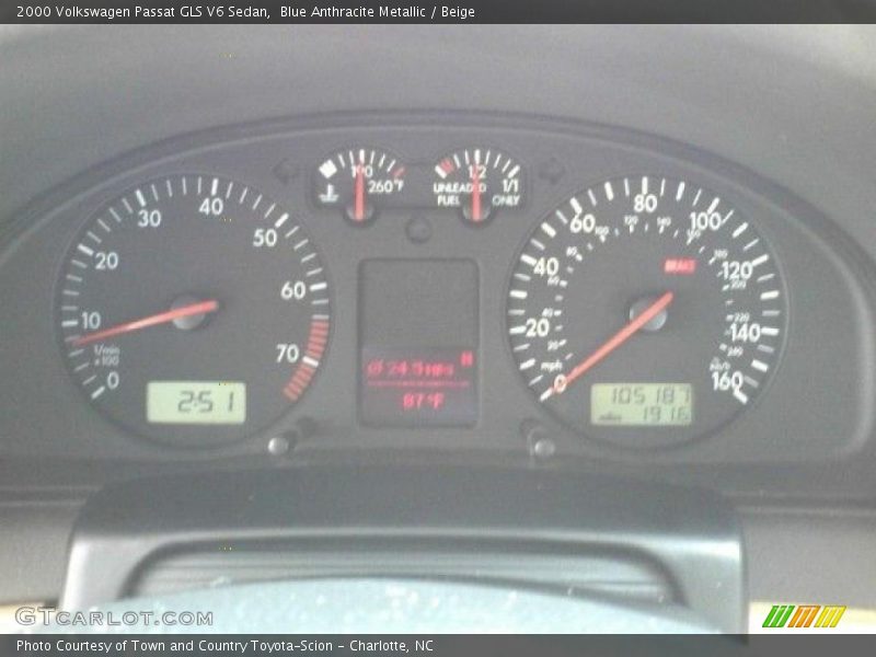 Blue Anthracite Metallic / Beige 2000 Volkswagen Passat GLS V6 Sedan