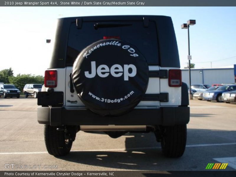 Stone White / Dark Slate Gray/Medium Slate Gray 2010 Jeep Wrangler Sport 4x4