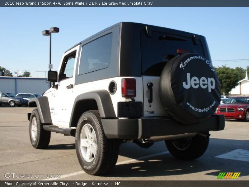 Stone White / Dark Slate Gray/Medium Slate Gray 2010 Jeep Wrangler Sport 4x4