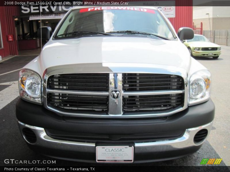 Bright White / Medium Slate Gray 2008 Dodge Ram 1500 SXT Quad Cab
