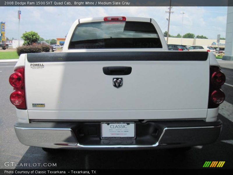 Bright White / Medium Slate Gray 2008 Dodge Ram 1500 SXT Quad Cab