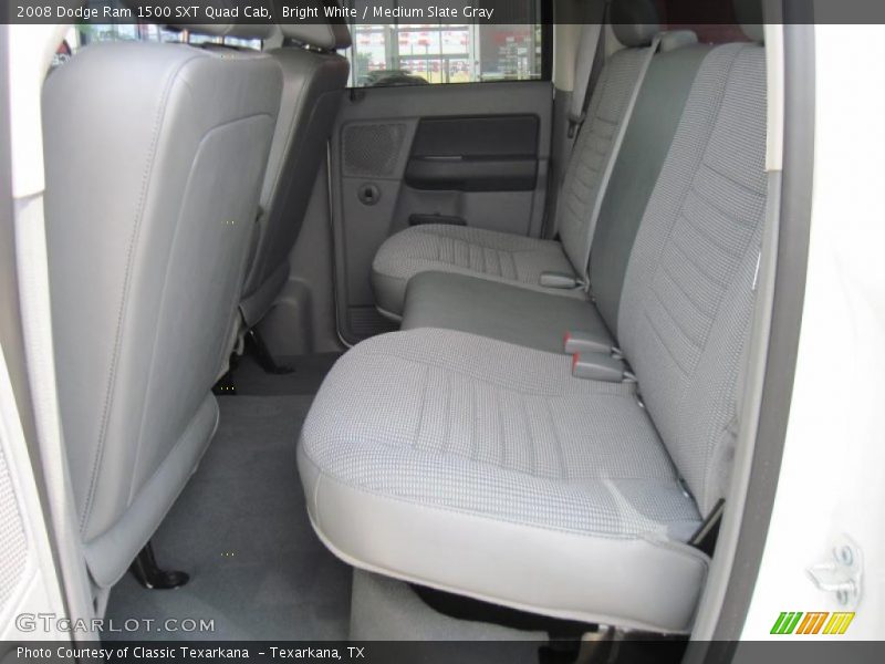 Bright White / Medium Slate Gray 2008 Dodge Ram 1500 SXT Quad Cab