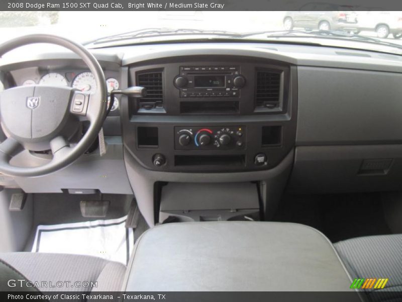 Bright White / Medium Slate Gray 2008 Dodge Ram 1500 SXT Quad Cab