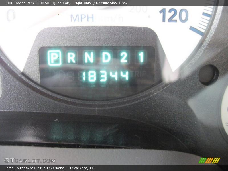 Bright White / Medium Slate Gray 2008 Dodge Ram 1500 SXT Quad Cab