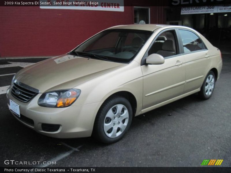 Sand Beige Metallic / Beige 2009 Kia Spectra EX Sedan