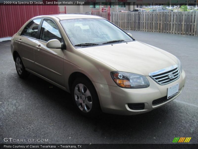 Sand Beige Metallic / Beige 2009 Kia Spectra EX Sedan