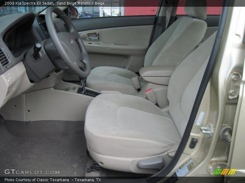 Sand Beige Metallic / Beige 2009 Kia Spectra EX Sedan