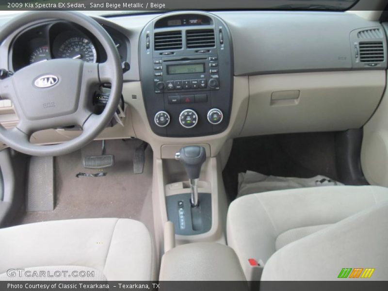 Sand Beige Metallic / Beige 2009 Kia Spectra EX Sedan