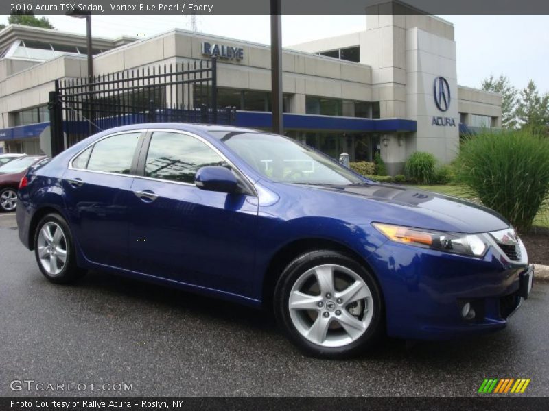 Vortex Blue Pearl / Ebony 2010 Acura TSX Sedan