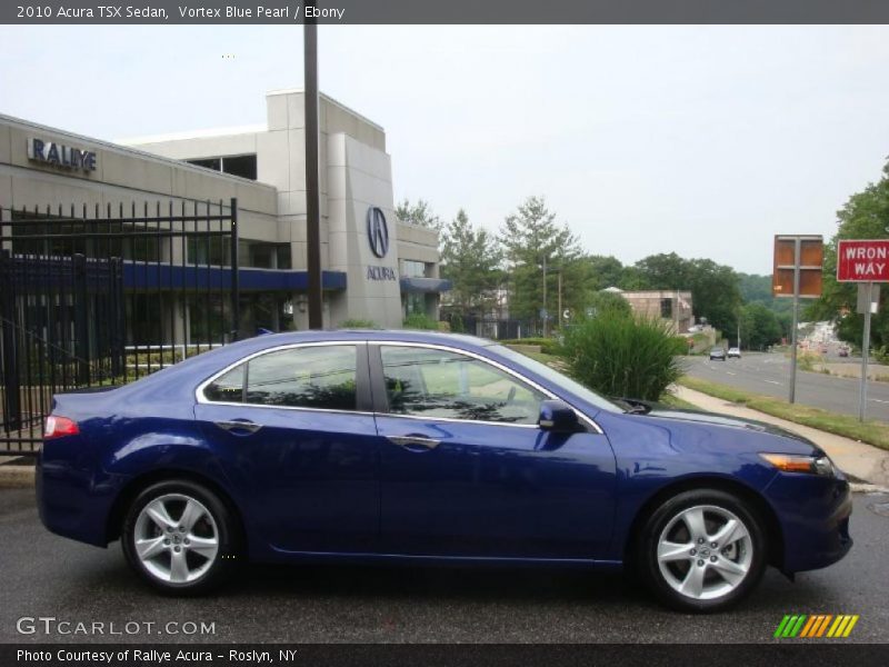 Vortex Blue Pearl / Ebony 2010 Acura TSX Sedan