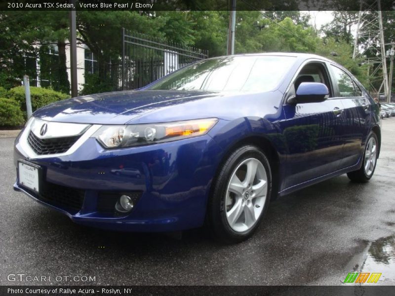 Vortex Blue Pearl / Ebony 2010 Acura TSX Sedan