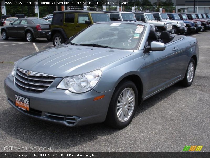 Steel Silver Metallic / Dark Slate Gray 2009 Chrysler Sebring Touring Convertible