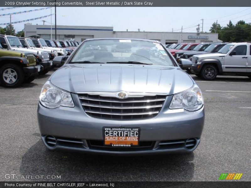 Steel Silver Metallic / Dark Slate Gray 2009 Chrysler Sebring Touring Convertible