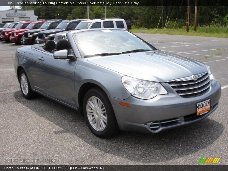 Steel Silver Metallic / Dark Slate Gray 2009 Chrysler Sebring Touring Convertible