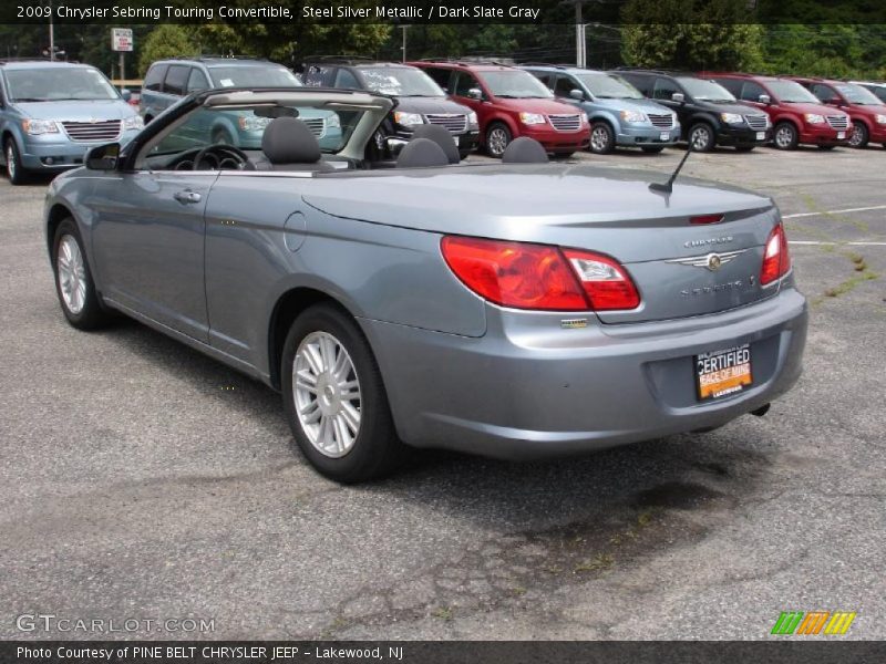 Steel Silver Metallic / Dark Slate Gray 2009 Chrysler Sebring Touring Convertible