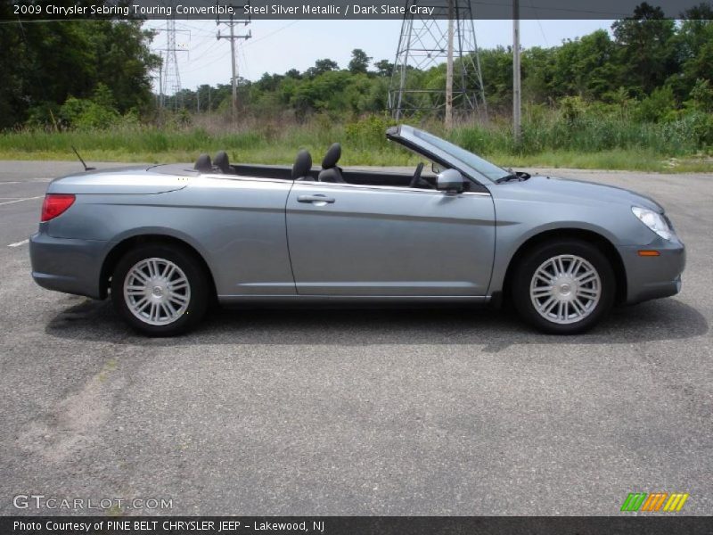 Steel Silver Metallic / Dark Slate Gray 2009 Chrysler Sebring Touring Convertible